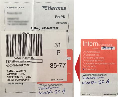 hermes empfängeradresse ohne straße|hermes umleitung deutschland.